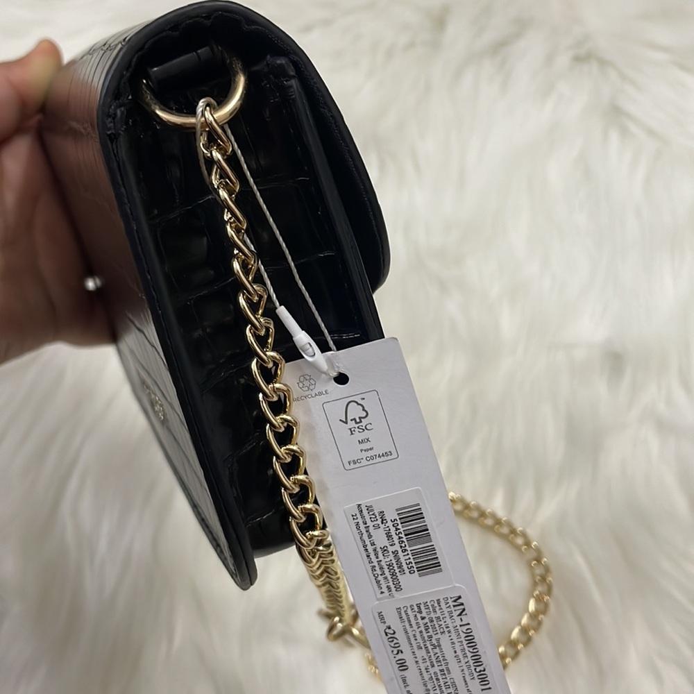 Accessorize London women's Faux Leather
Black Mini Sling Bag | NWT - Picture 11 of 17